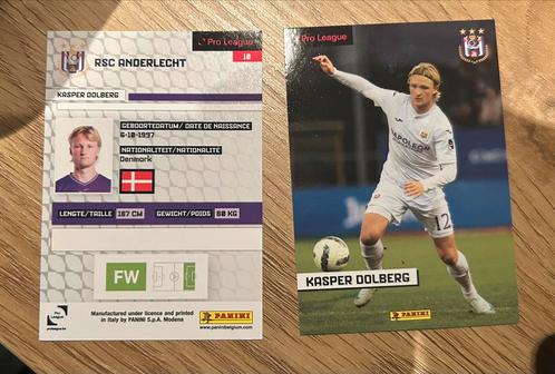 Panini pro league 24/25 Kaart Kasper Dolberg Rsc Anderlecht, Hobby en Vrije tijd, Stickers en Plaatjes, Nieuw, Plaatje, Ophalen of Verzenden