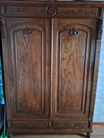 Armoire ancienne en chêne à 2 tiroirs, années 1930, Enlèvement