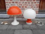 Designlamp retro mushroom uit glas (jaren 60) + gratis lamp, Huis en Inrichting, Lampen | Tafellampen, Minder dan 50 cm, Retro vintage