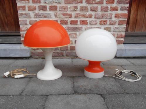 Lampe design champignon rétro en verre (années 1960) + lampe, Maison & Meubles, Lampes | Lampes de table, Comme neuf, Moins de 50 cm