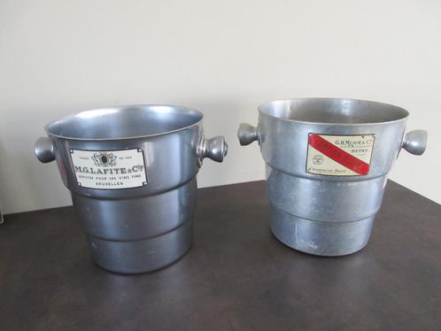 2 héél oude champagne emmers voor champagne LAFITE en CORDON, Verzamelen, Wijnen, Champagne, Ophalen