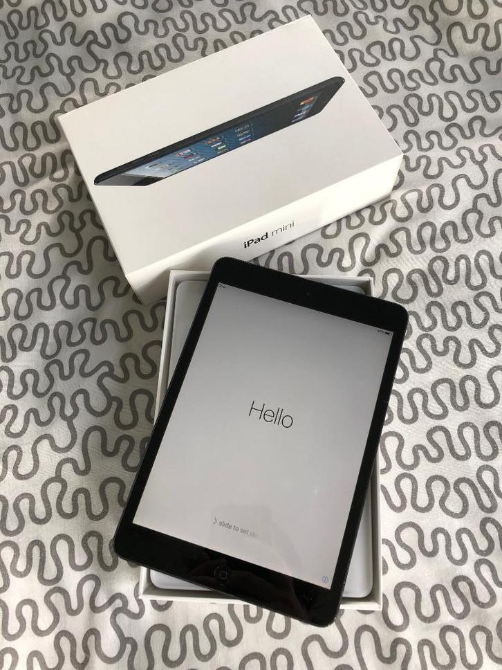 iPad Mini 2 Retina 2013 Wi-Fi 64 Go Black en boite, Computers en Software, Apple iPads, Gebruikt, Apple iPad Mini, Wi-Fi, 64 GB