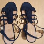 Blauwe daim feestsandalen, Ophalen, Blauw, Nieuw, Sandalen of Muiltjes