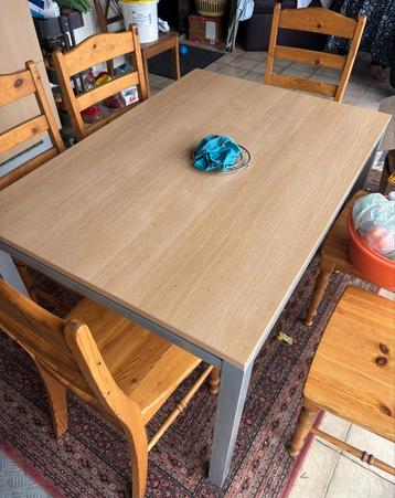 Table à manger robuste, pieds en métal amovibles, Enlèvement, Comme neuf