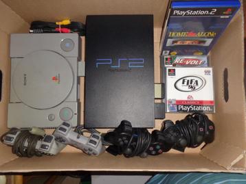 lot de 2 consoles playstation. beschikbaar voor biedingen