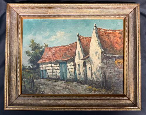 Olieverf op doek, Antiek en Kunst, Kunst | Schilderijen | Klassiek, Ophalen of Verzenden