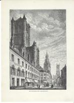 1880 - Gent - Belfort, Sint-Nicolaaskerk & Sint-Baafs, Antiek en Kunst, Ophalen of Verzenden