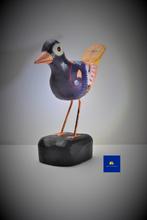 Handycraft houten sculpture kleurrijke Paradijsvogel, Ophalen of Verzenden