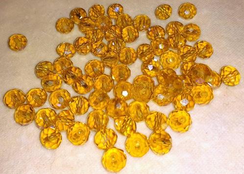 lot kralen 71 geel AB facet 8mm, Hobby en Vrije tijd, Kralen en Sieraden maken, Nieuw, Kraal, Verzenden