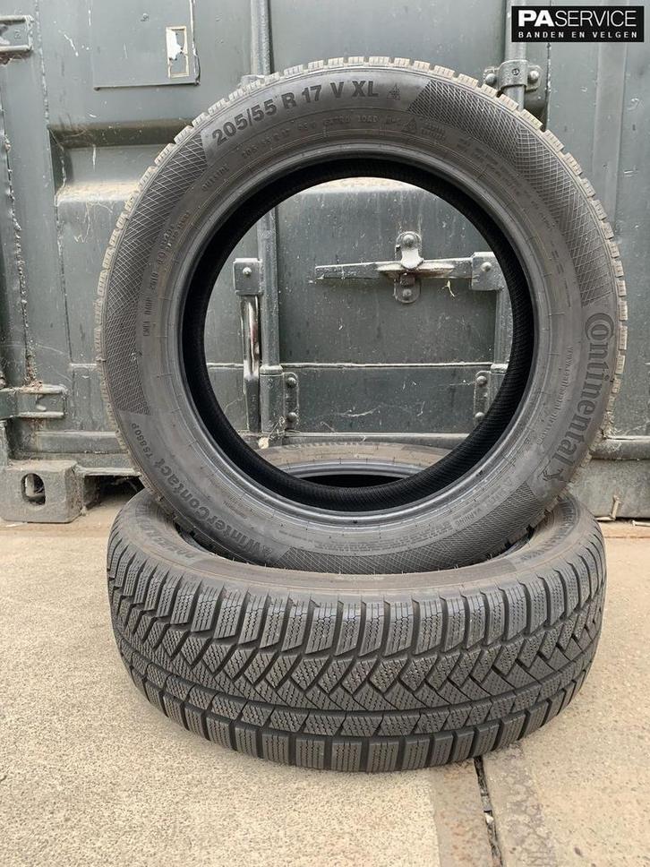 2x Continental 205 55 17 Winterbanden met 6.9 mm, Auto-onderdelen, Banden en Velgen, Banden en Velgen, Winterbanden, 17 inch, 205 mm