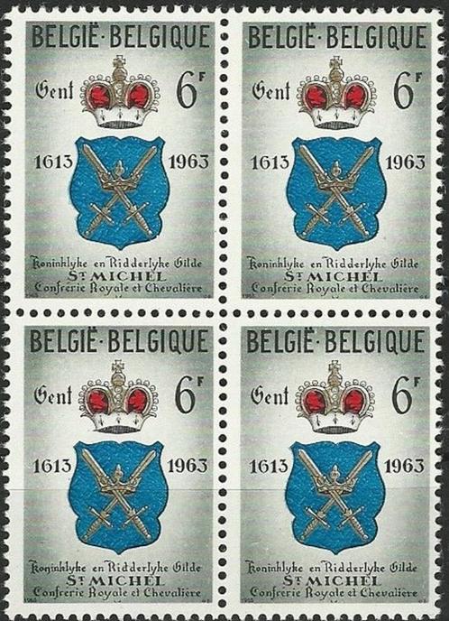 Belgie - blokken van 4 - postfris - postprijs zonder toeslag, Postzegels en Munten, Postzegels | Europa | België, Postfris, Orginele gom