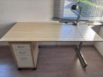 Bureau met kastje, Huis en Inrichting, Ophalen, In hoogte verstelbaar, Gebruikt, Bureau