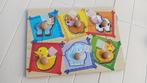 Houten puzzel - Diertjes, Kinderen en Baby's, Speelgoed | Kinderpuzzels, Van hout, Minder dan 10 stukjes, Gebruikt, Ophalen of Verzenden