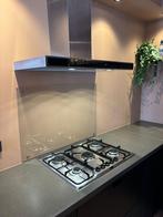 Parchtige Moderne mat zwarte hoekkeuken, Enlèvement ou Envoi, Composite, Comme neuf, Cuisine d'angle