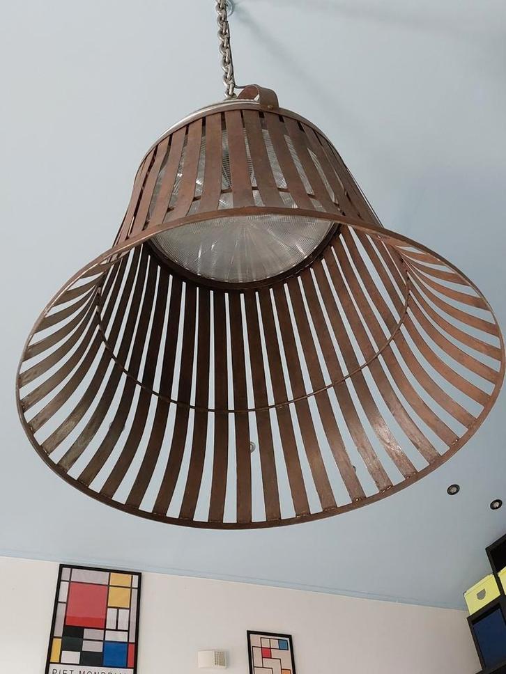 Gigantische metalen luster voor hoge plafonds, Huis en Inrichting, Lampen | Plafondlampen, Gebruikt, Ophalen