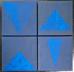 SWIMBERGHE Gilbert "Blauwe composities" 4 schilderijen, Antiek en Kunst, Ophalen of Verzenden