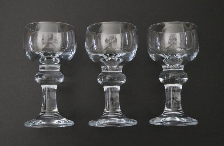3 HOLMEGAARD voetglazen - Per Lutken Design Denemarken, Collections, Verres & Petits Verres, Comme neuf, Enlèvement ou Envoi