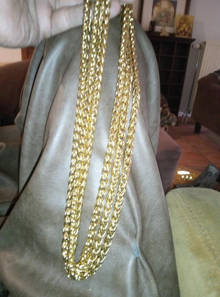 Drie prachtige gouden halskettingen robuust zeer kwaliteit, Handtassen en Accessoires, Kettingen, Ophalen of Verzenden, Goud, Goud