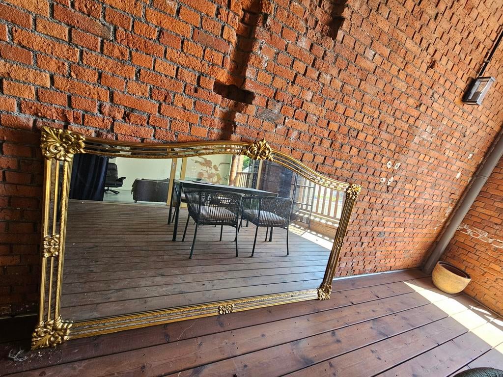 XXL vintage spiegel Deknudt mirrors met gouden omlijsting, Ophalen