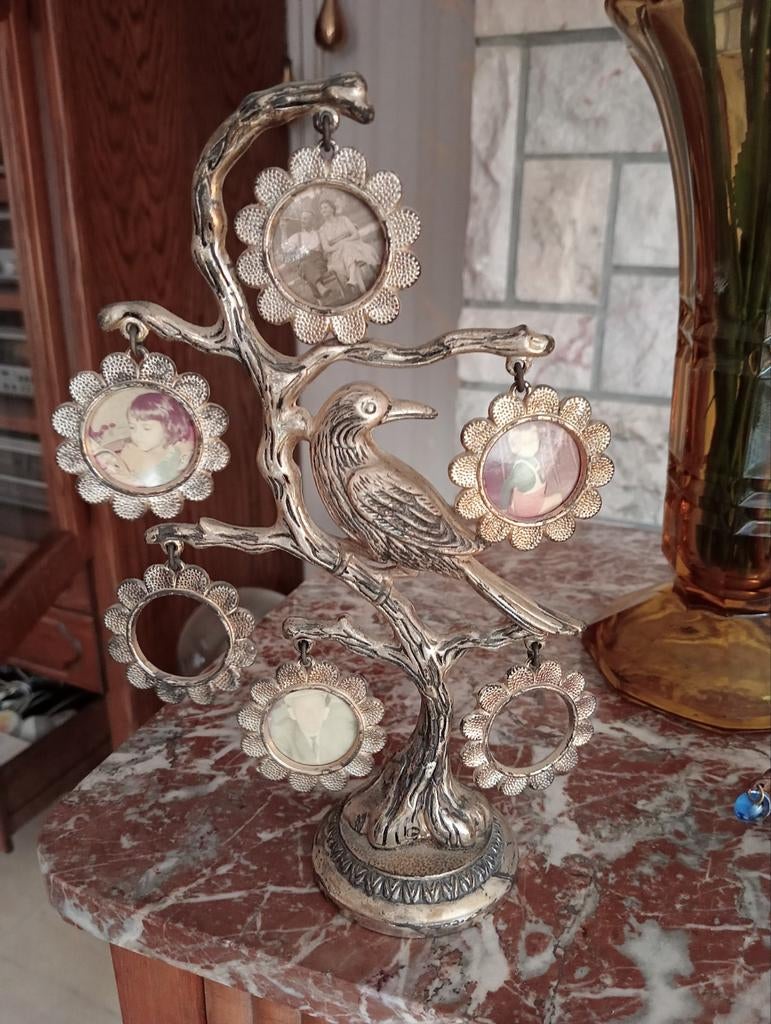 Antieke metalen foto boom, Antiek en Kunst, Antiek | Kandelaars, Ophalen of Verzenden