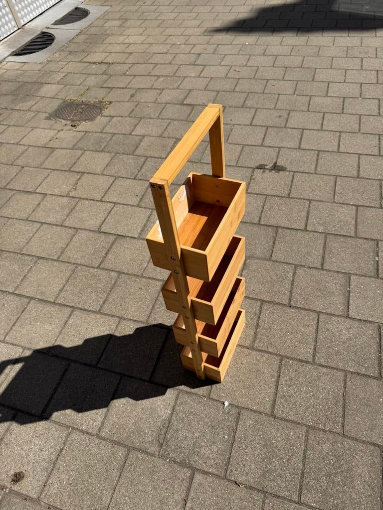 Bamboo keuken/badkamer rekje, Ophalen, Zo goed als nieuw