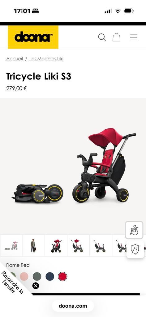 Tricycle Doona liki s3, Vélos & Vélomoteurs, Enlèvement, Comme neuf