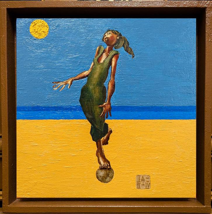 Peinture originale « Sirène », Antiquités & Art, Art | Peinture | Moderne, Envoi