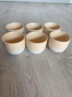 tasses à café en grès beige et crème NEUVE, Neuf, Enlèvement ou Envoi, Autres matériaux, Autres styles