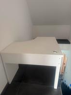 Wit hoekbureau met opbergruimte – zo goed als nieuw, Huis en Inrichting, Bureaus, Ophalen, Zo goed als nieuw, Bureau