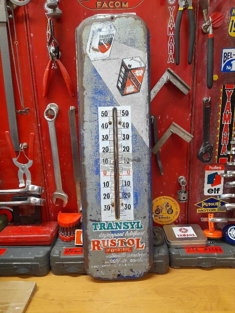 Ancien thermometre transyl rustol fonctionne 69x19, Collections, Marques & Objets publicitaires, Envoi, Utilisé, Autres types