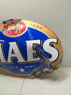 Maes geëmailleerd bord met gevouwen haar, Ophalen of Verzenden, Gebruikt, Reclamebord