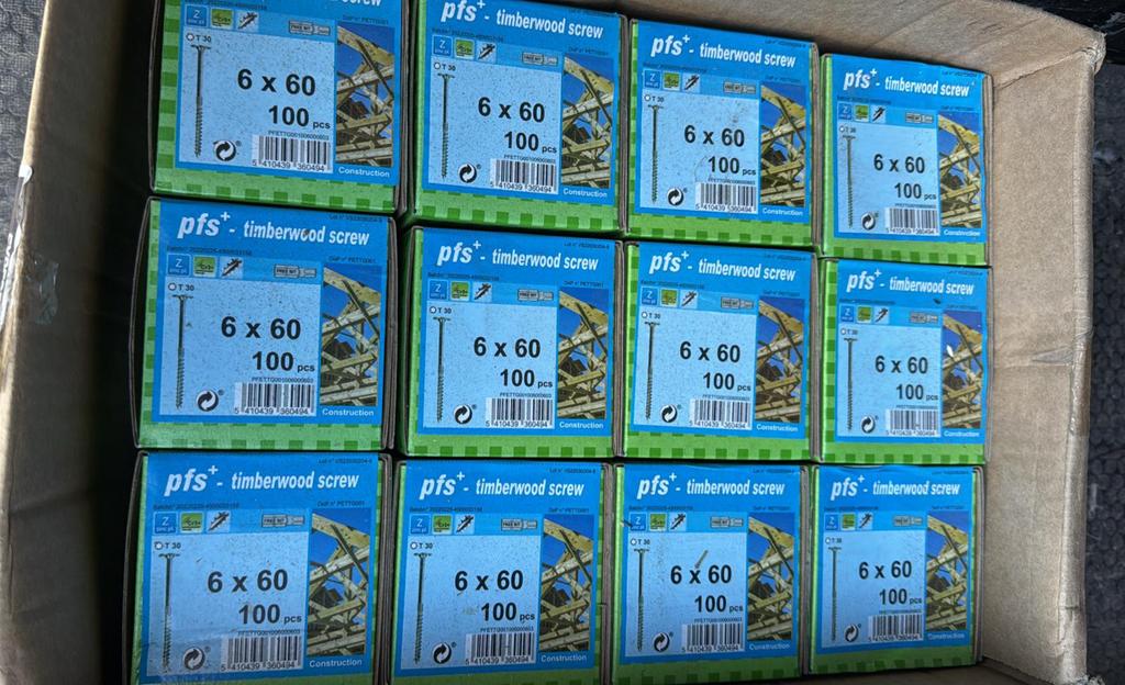 Vis a bois 6X60 et 6X80, Bricolage & Construction, Bois & Planches, Enlèvement, Comme neuf