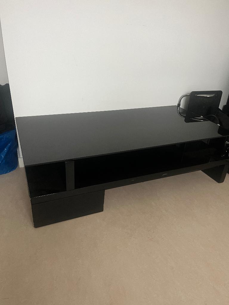 Zwart tv meubel, Ophalen, Gebruikt
