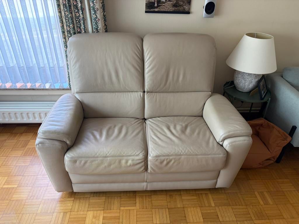2 persoons lederen zetel, Ophalen, Gebruikt