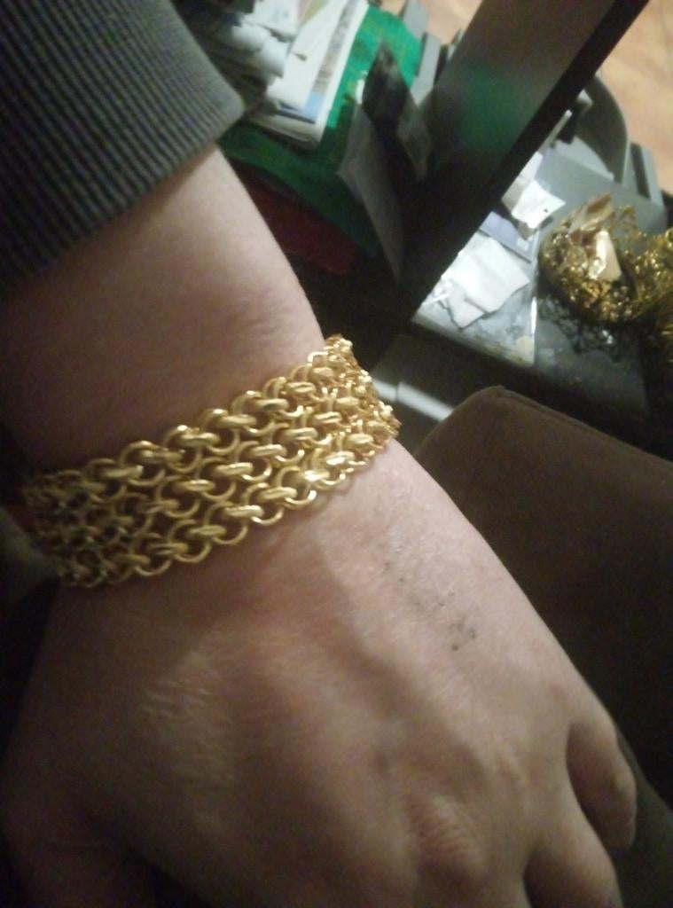 Collier à chaîne en or 24 carats - bracelet rempli en or vér