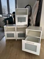 4x Nachtkastjes Wit Ikea, Huis en Inrichting, Slaapkamer | Nachtkastjes, Ophalen, Kunststof, Minder dan 45 cm, Zo goed als nieuw