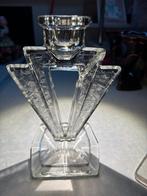 Art deco glazen kandelaars, Antiek en Kunst, Ophalen of Verzenden, Glas