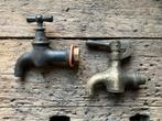 2 antieke bronzen kranen, Ophalen of Verzenden, Gebruikt