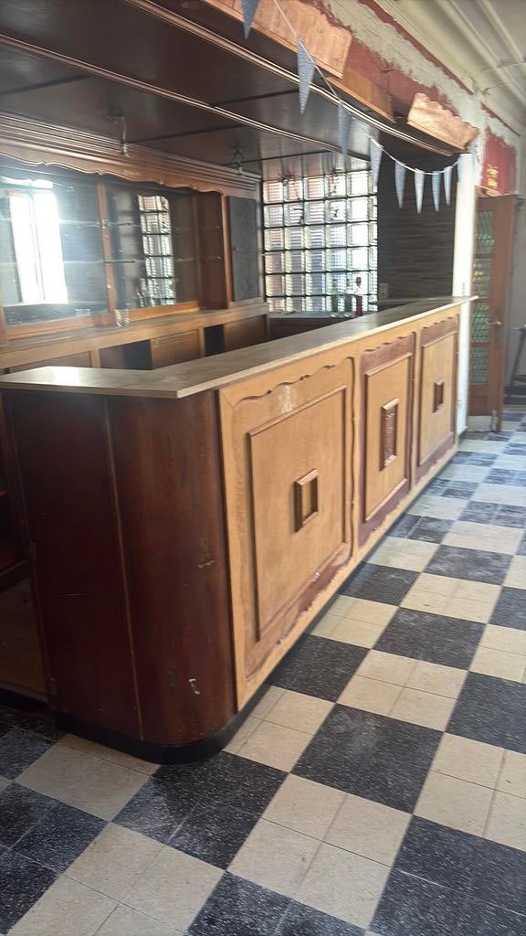 Ancien comptoir bar café, Antiquités & Art, Antiquités | Meubles | Armoires, Enlèvement ou Envoi