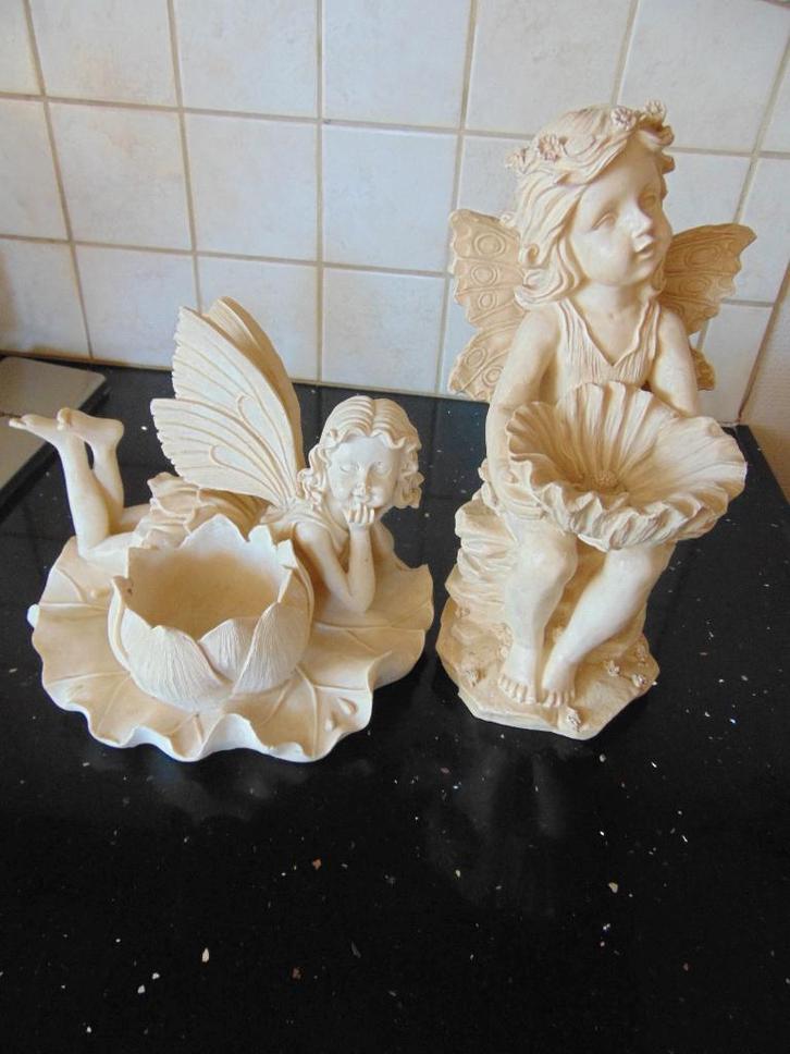 Beelden Elfjes 26 cm, Verzamelen, Beelden en Beeldjes, Gebruikt, Fantasy, Ophalen of Verzenden