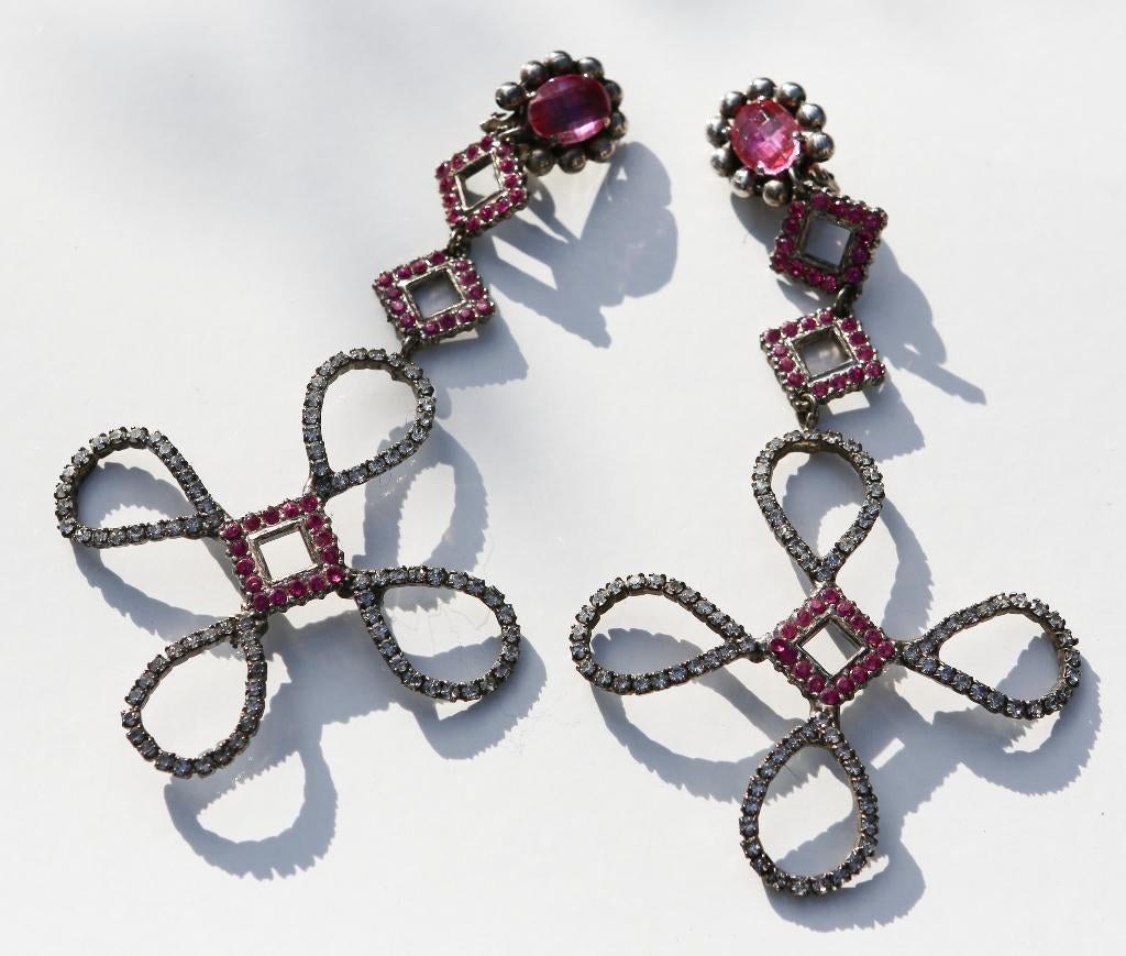 Jolies boucles d'oreilles clips couture, Bijoux, Sacs & Beauté, Boucles d'oreilles, Enlèvement ou Envoi, Comme neuf, Argent, Argent