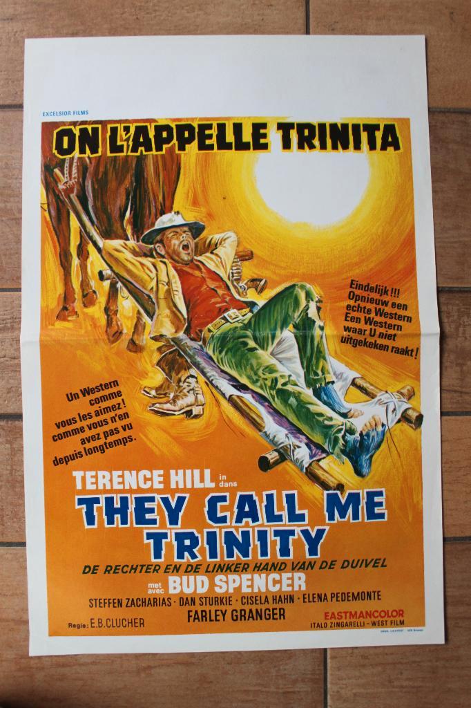 filmaffiche Terence Hill They Call Me Trinity filmposter, Collections, Posters & Affiches, Comme neuf, Cinéma et TV, A1 jusqu'à A3
