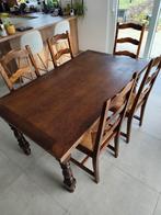 Table de salle à manger avec 5 chaises assortie, Maison & Meubles, 150 à 200 cm, Cinq personnes ou plus, Enlèvement, Utilisé