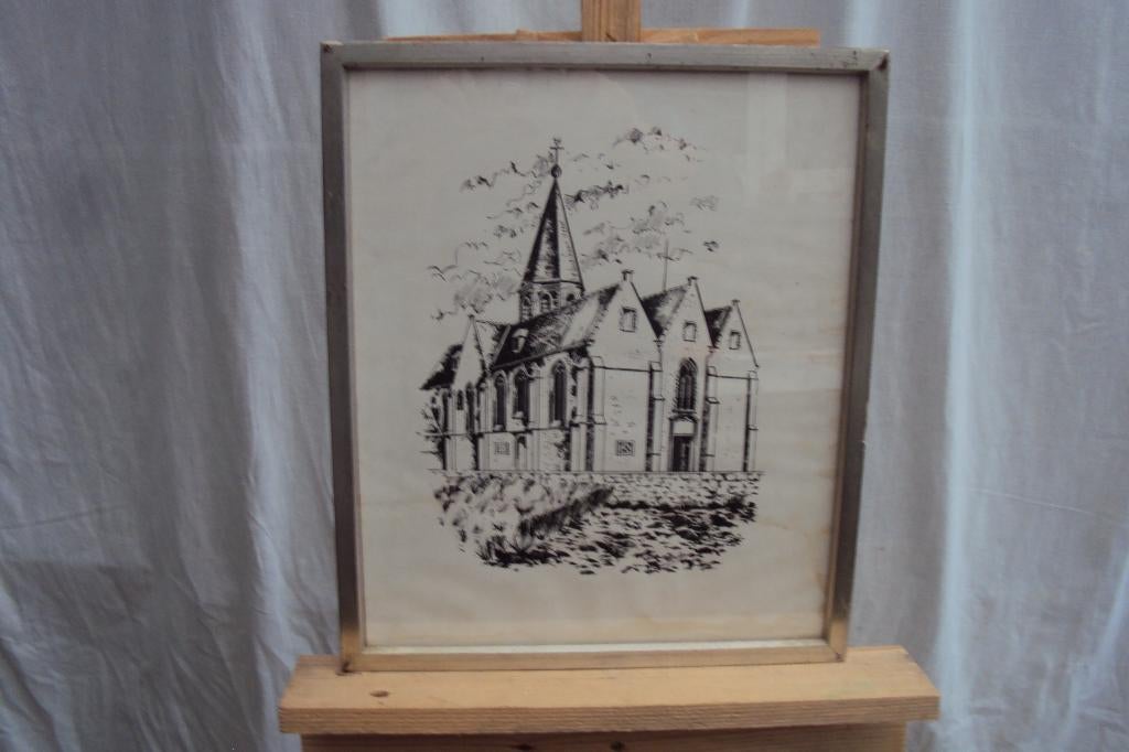 pentekening, Antiek en Kunst, Kunst | Tekeningen en Fotografie, Ophalen