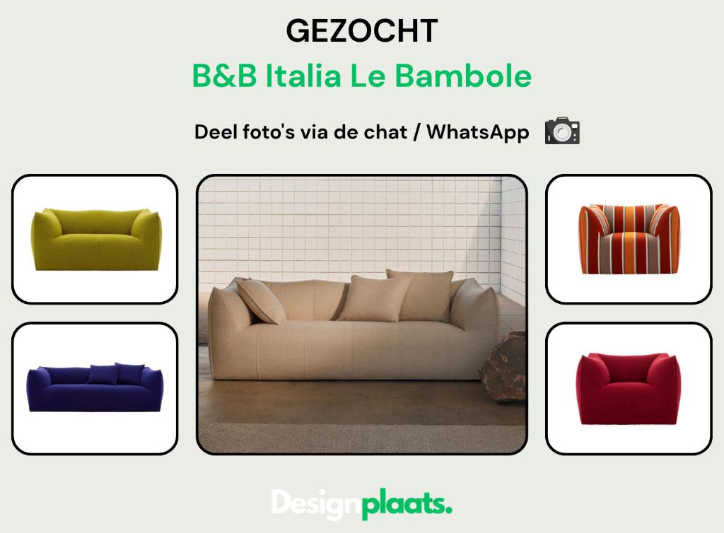 RECHERCHÉ: B&B Italia Le Bambole — Achat immédiat, Enlèvement ou Envoi, Tissus, Bankstel Bank Zetels Sofa Hoekbank Design bank