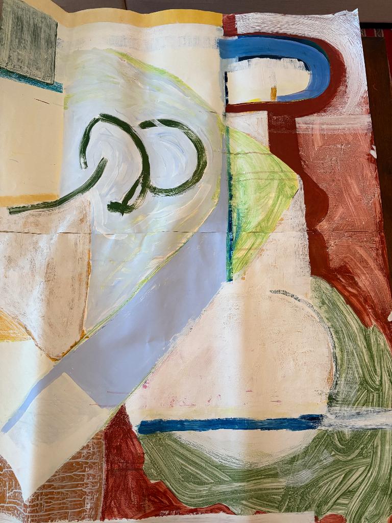 vroege atelierstudie, toegeschreven aan Jasper Krabbe, Antiek en Kunst, Kunst | Schilderijen | Abstract, Ophalen of Verzenden