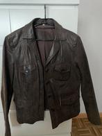 Donkerbruine lederlook jasje, maat M, Bruin, Jasje, Gedragen, Ophalen