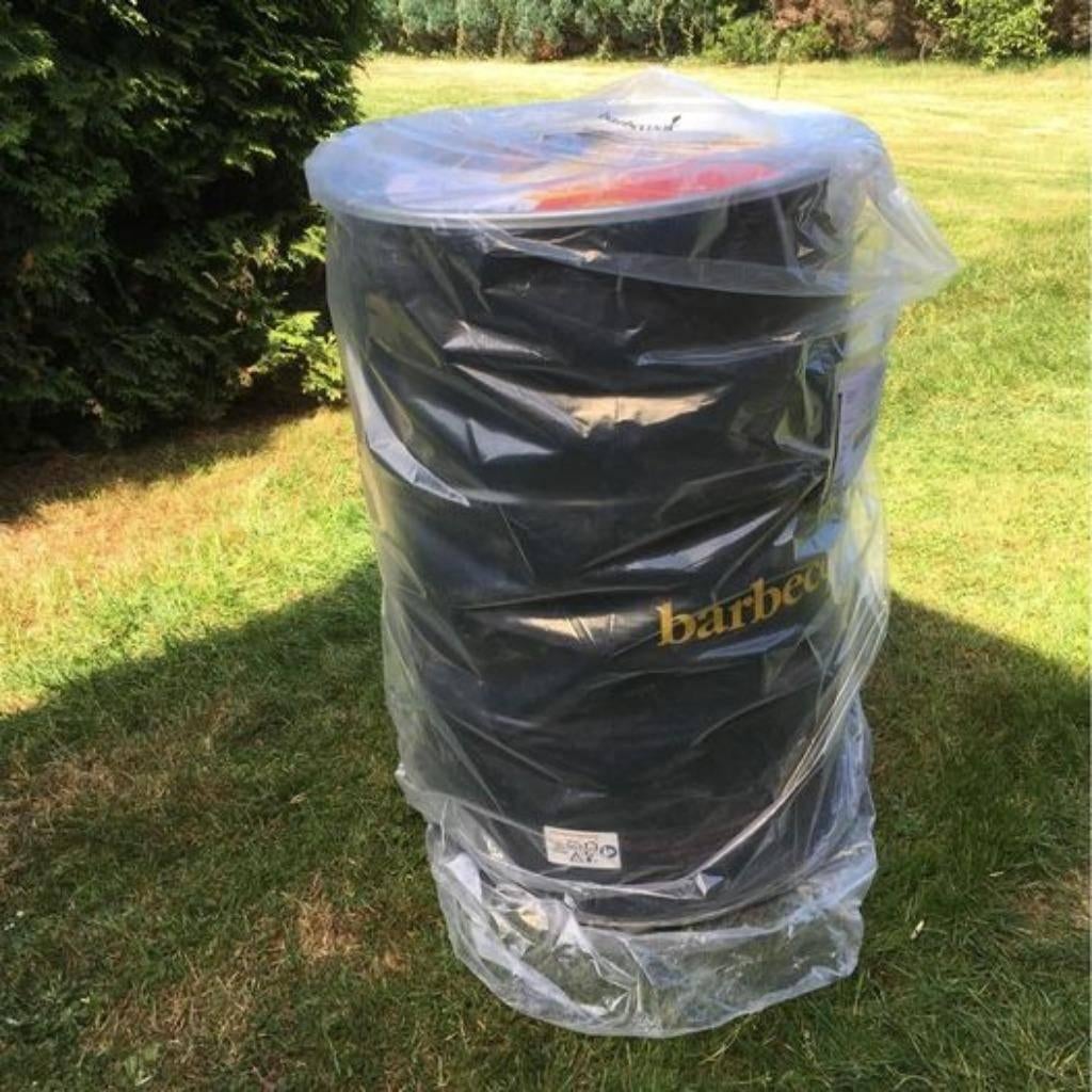BBQ Red Devils NIEUW barbecook 10 personen tonneau, Tuin en Terras, Houtskoolbarbecues, Nieuw, Ophalen
