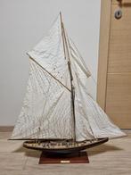 Groot houten modelschip “Britannia” zeiljacht - decoratief, Hobby & Loisirs créatifs, Modélisme | Bateaux & Navires, Enlèvement