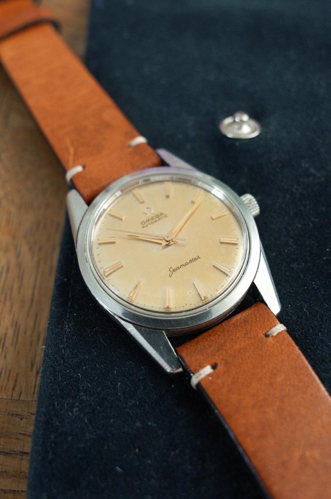 1962 Omega Seamaster ref. 14700 1 SC, quadrant patine, Handtassen en Accessoires, Horloges | Antiek, Staal, Met bandje, Polshorloge